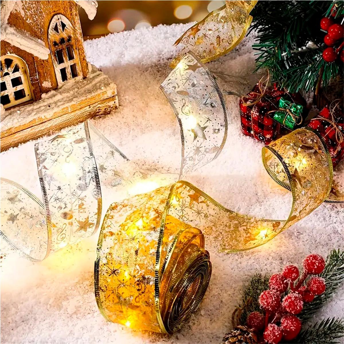 1728507235Cinta Navideña Con Luces LED Inalámbrica 5 M Decorativa C2019 4