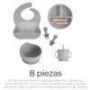 1732896111juego de vajilla de silicona para bebe 8 pcs Gris 2